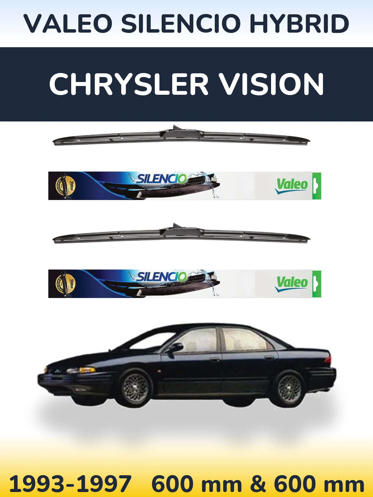Ștergătoare Valeo Silencio Hybrid pentru Chrysler Vision