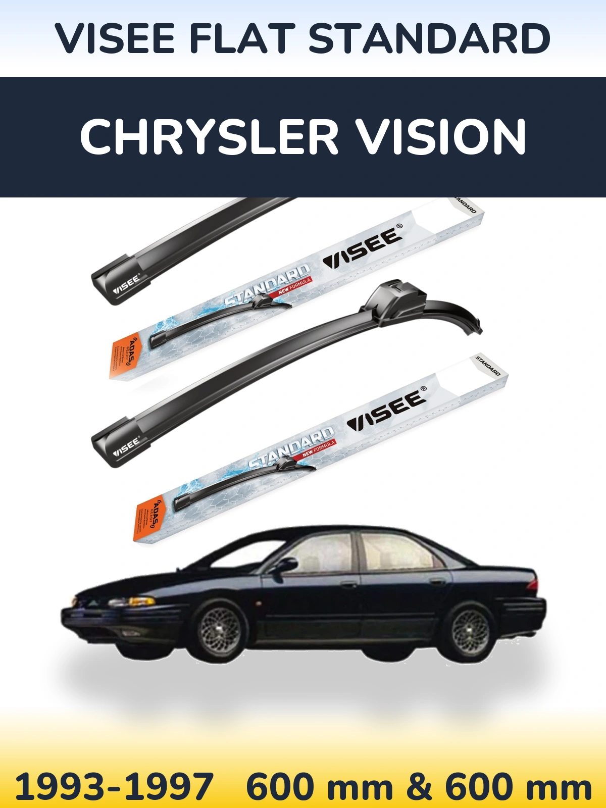 Ștergătoare VISEE FLAT STANDARD pentru Chrysler Vision