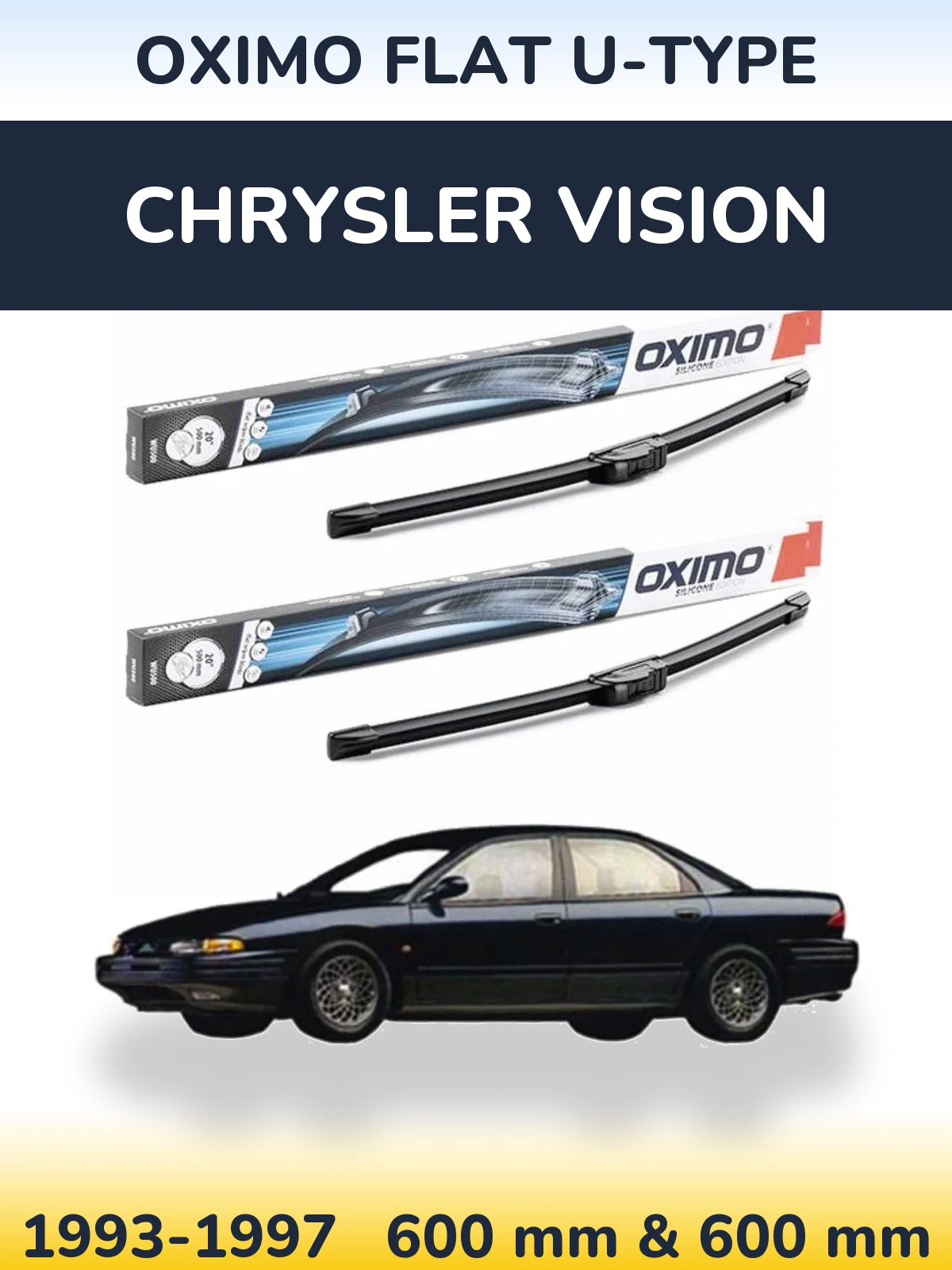 Ștergătoare Oximo Flat U-type pentru Chrysler Vision