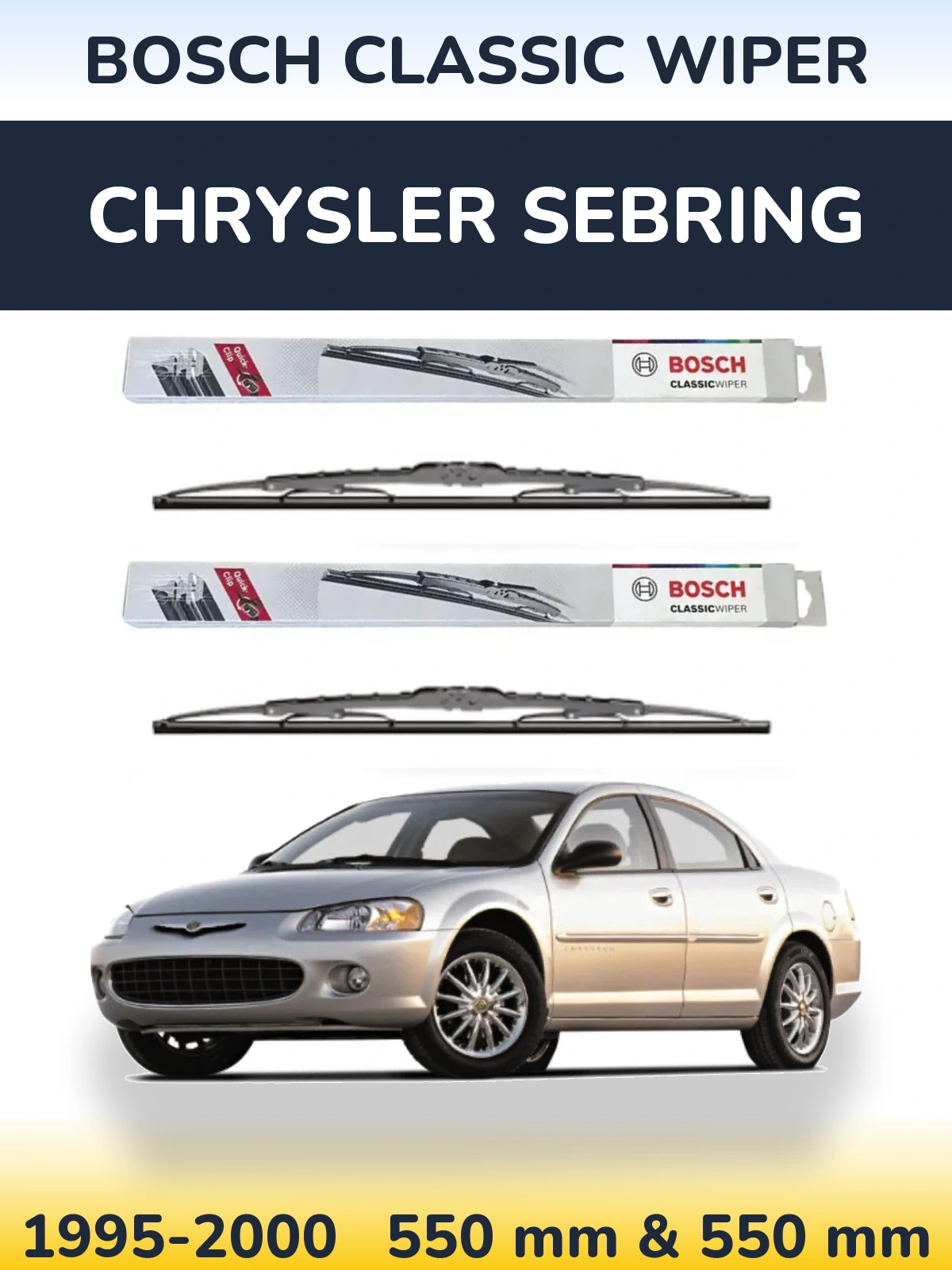 Ștergătoare BOSCH Classic Wiper pentru Chrysler Sebring