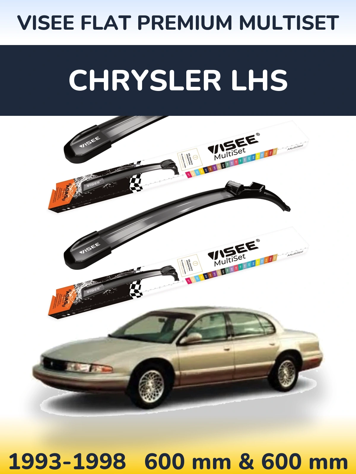 Ștergătoare VISEE FLAT PREMIUM MultiSet pentru Chrysler LHS