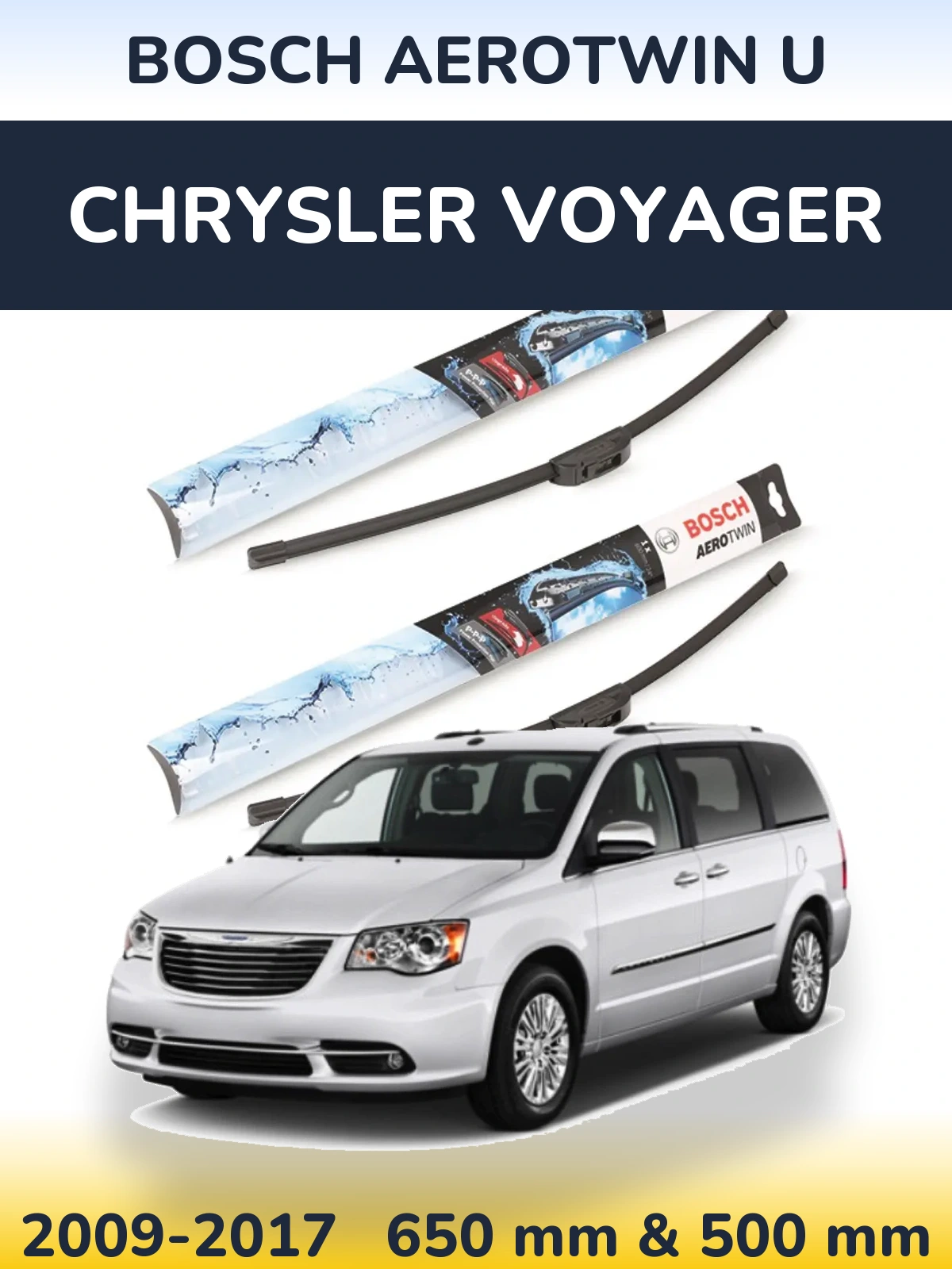 Ștergătoare BOSCH AeroTwin U pentru Chrysler Voyager