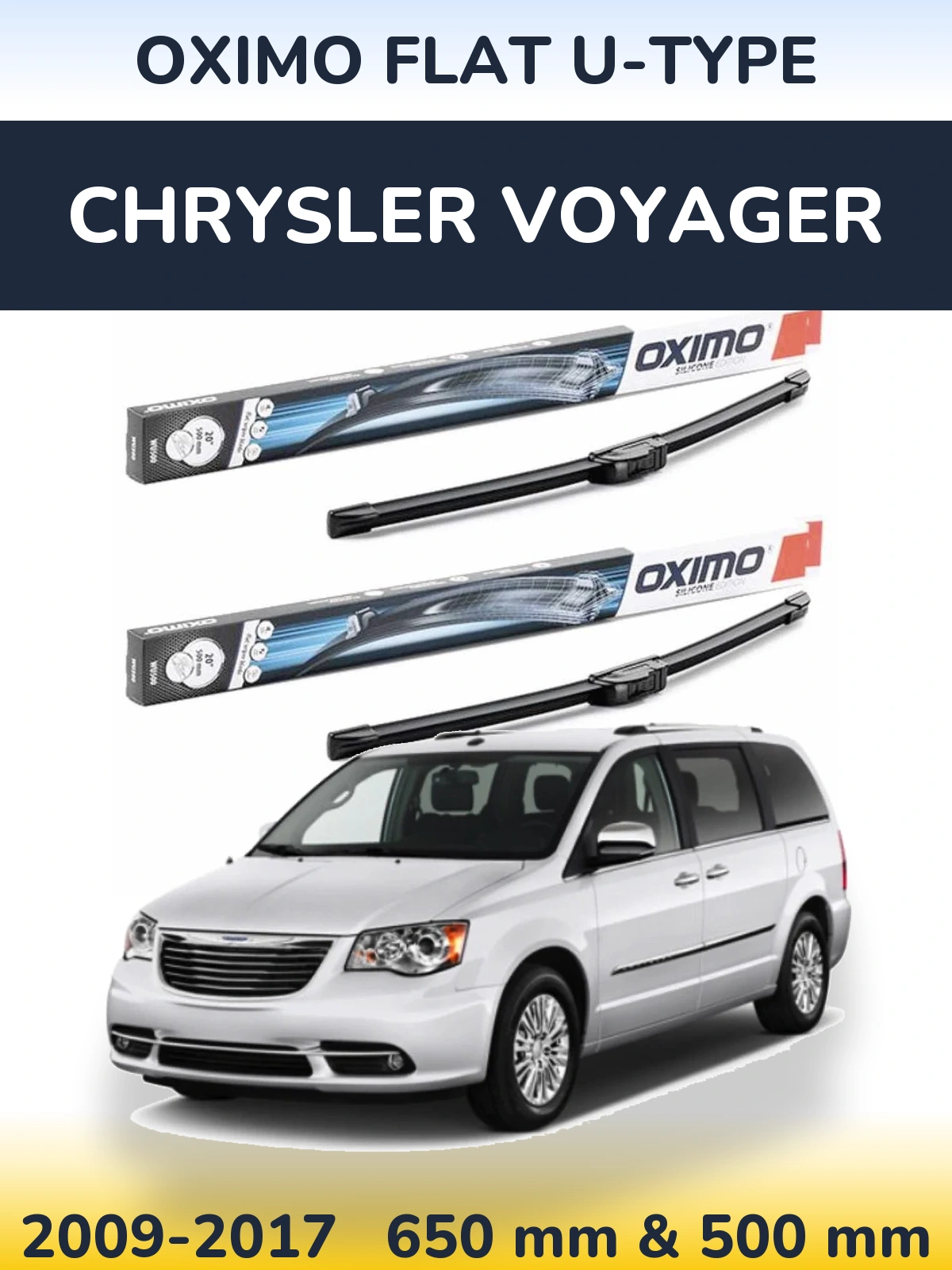 Ștergătoare Oximo Flat U-type pentru Chrysler Voyager