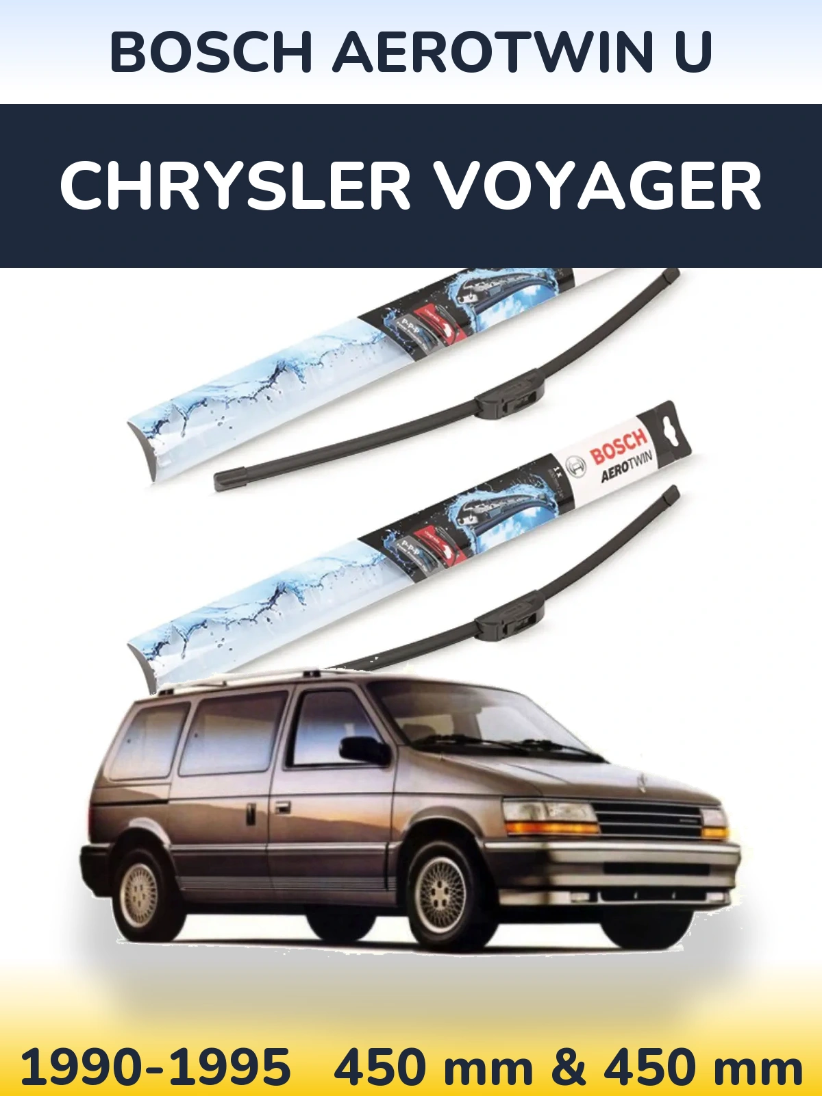 Ștergătoare BOSCH AeroTwin U pentru Chrysler Voyager