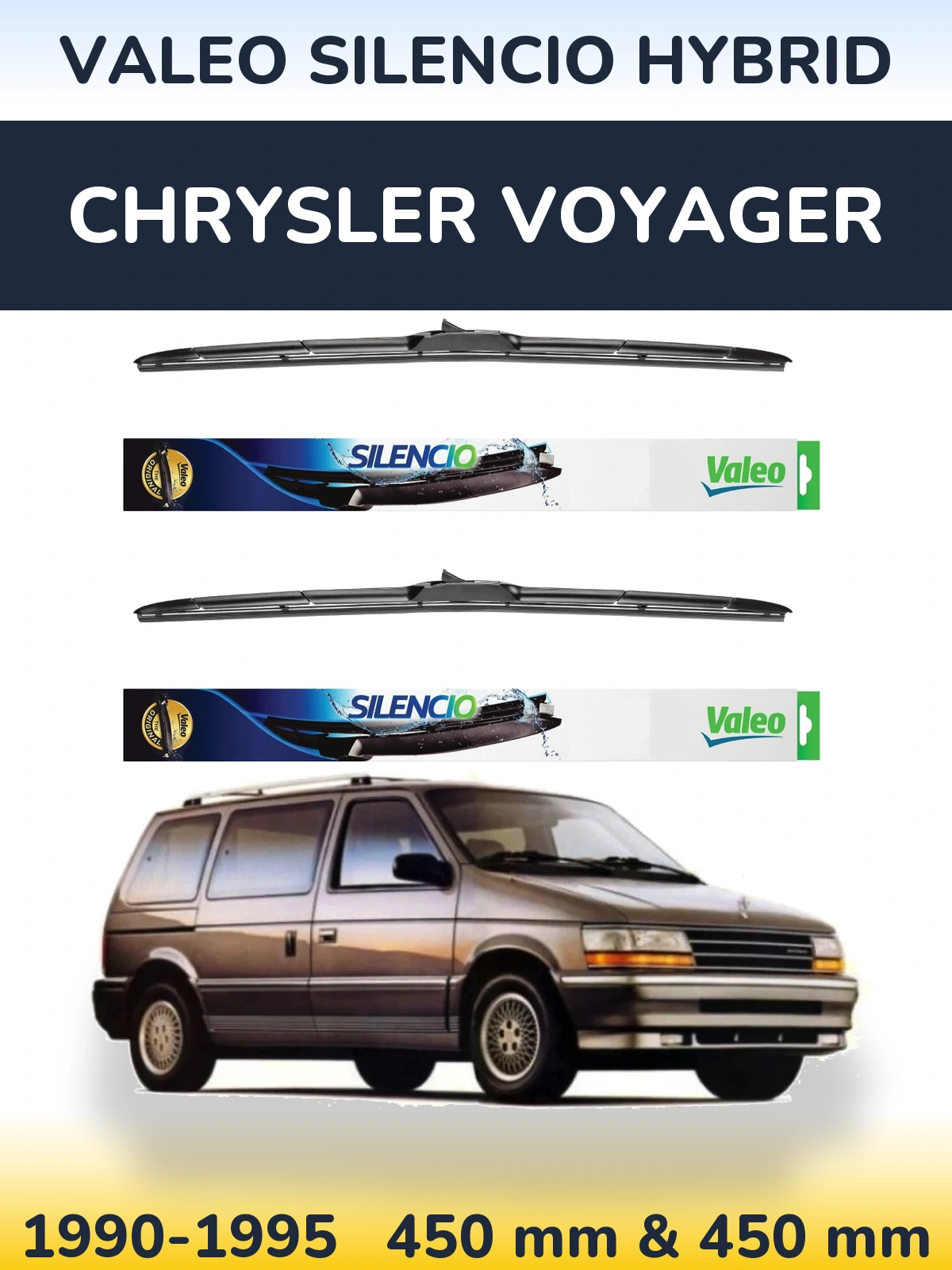 Ștergătoare Valeo Silencio Hybrid pentru Chrysler Voyager