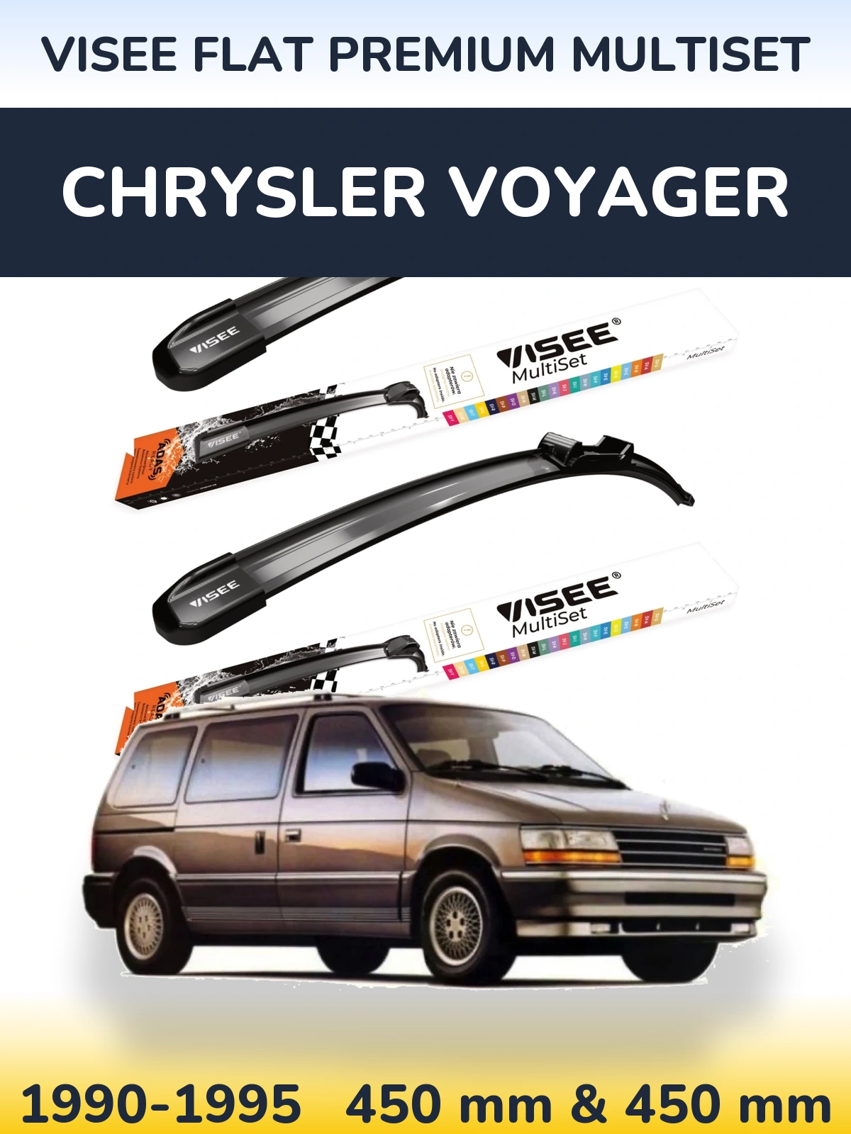 Ștergătoare VISEE FLAT PREMIUM MultiSet pentru Chrysler Voyager