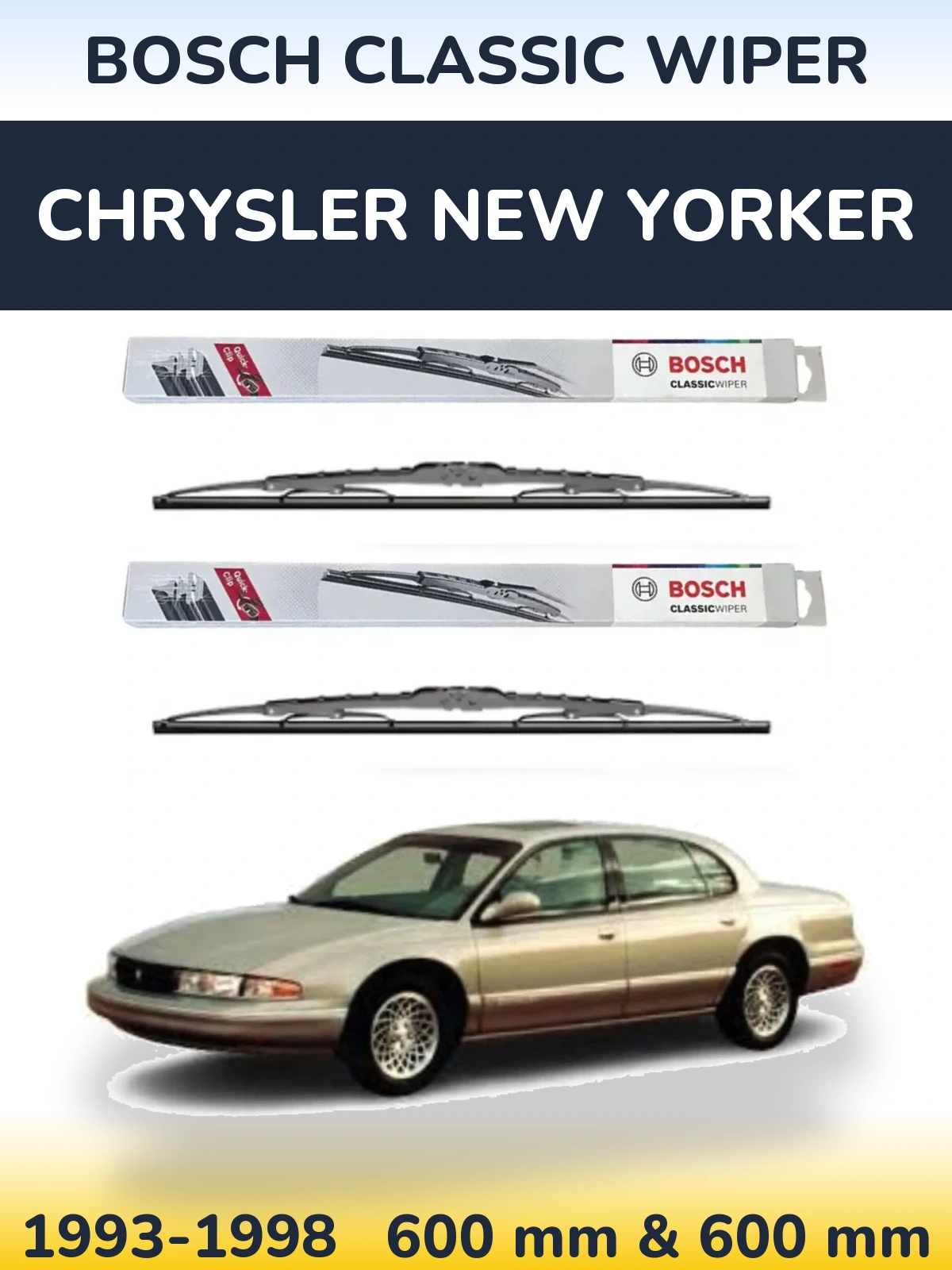 Ștergătoare BOSCH Classic Wiper pentru Chrysler New Yorker