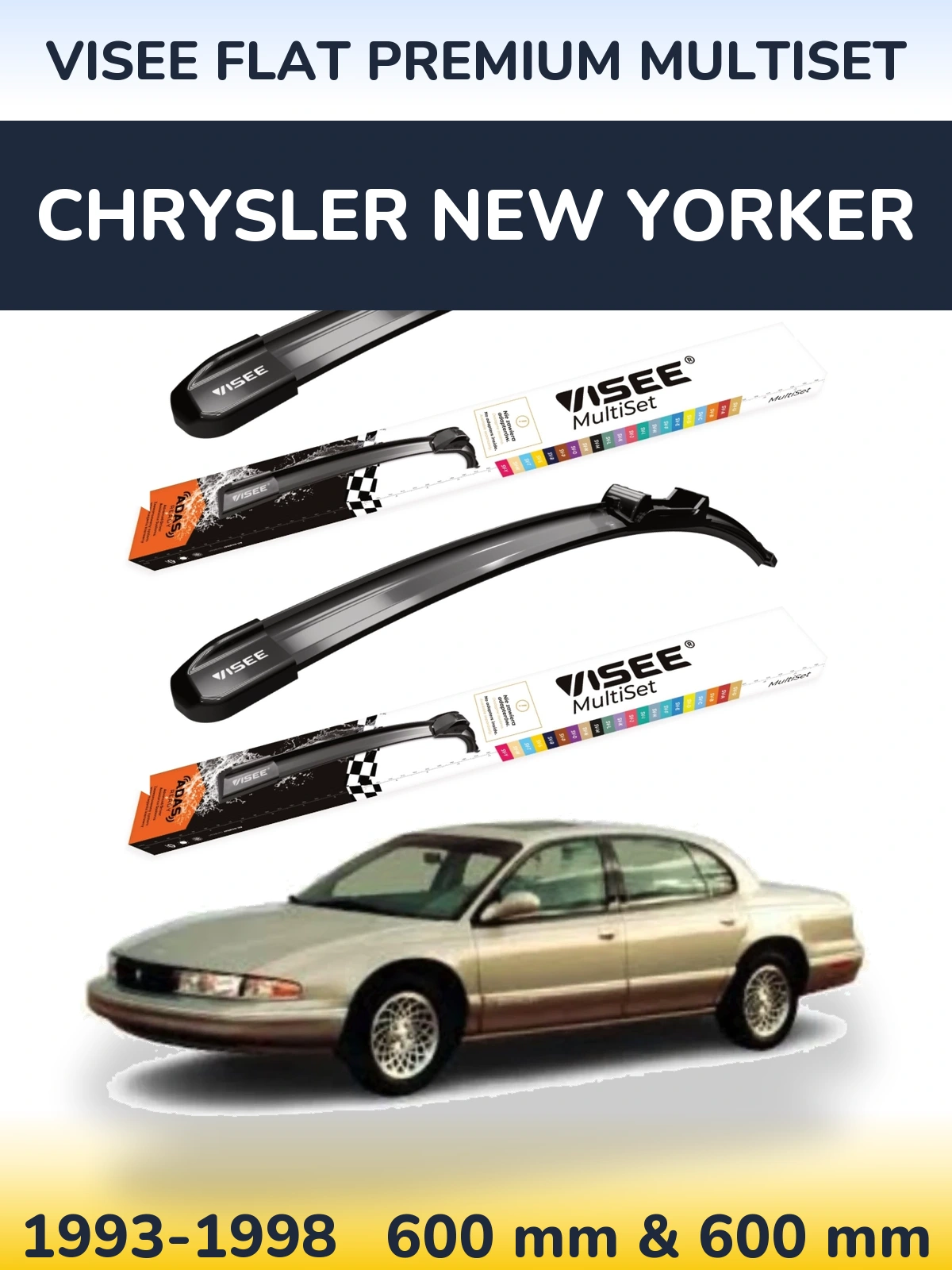 Ștergătoare VISEE FLAT PREMIUM MultiSet pentru Chrysler New Yorker