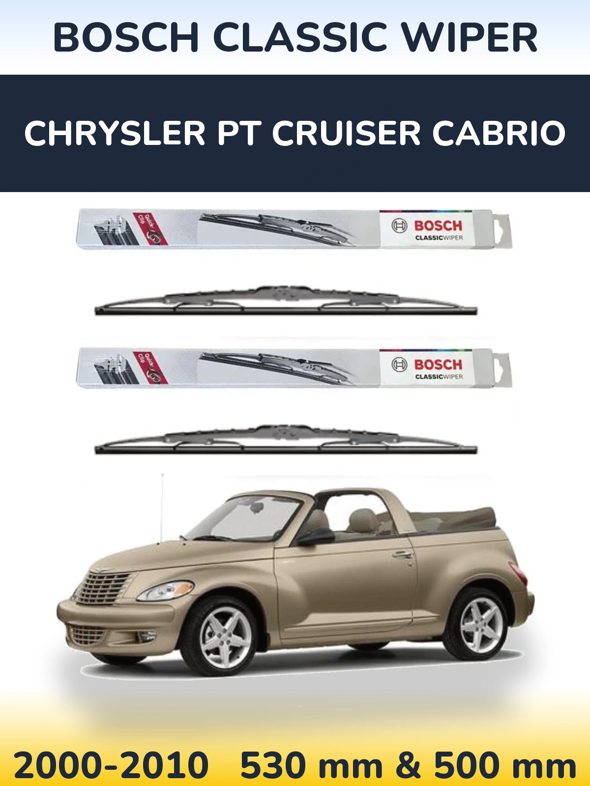 Ștergătoare BOSCH Classic Wiper pentru Chrysler PT Cruiser Cabrio