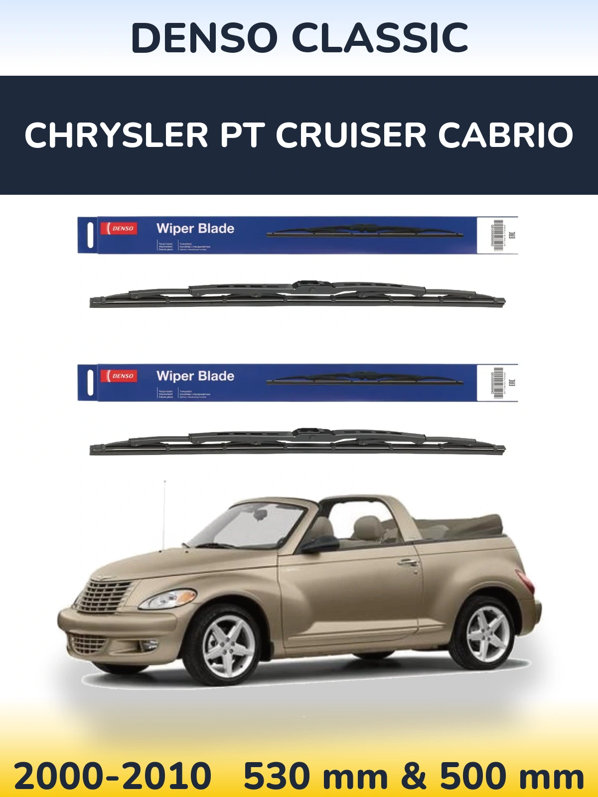 Ștergătoare Denso Classic pentru Chrysler PT Cruiser Cabrio