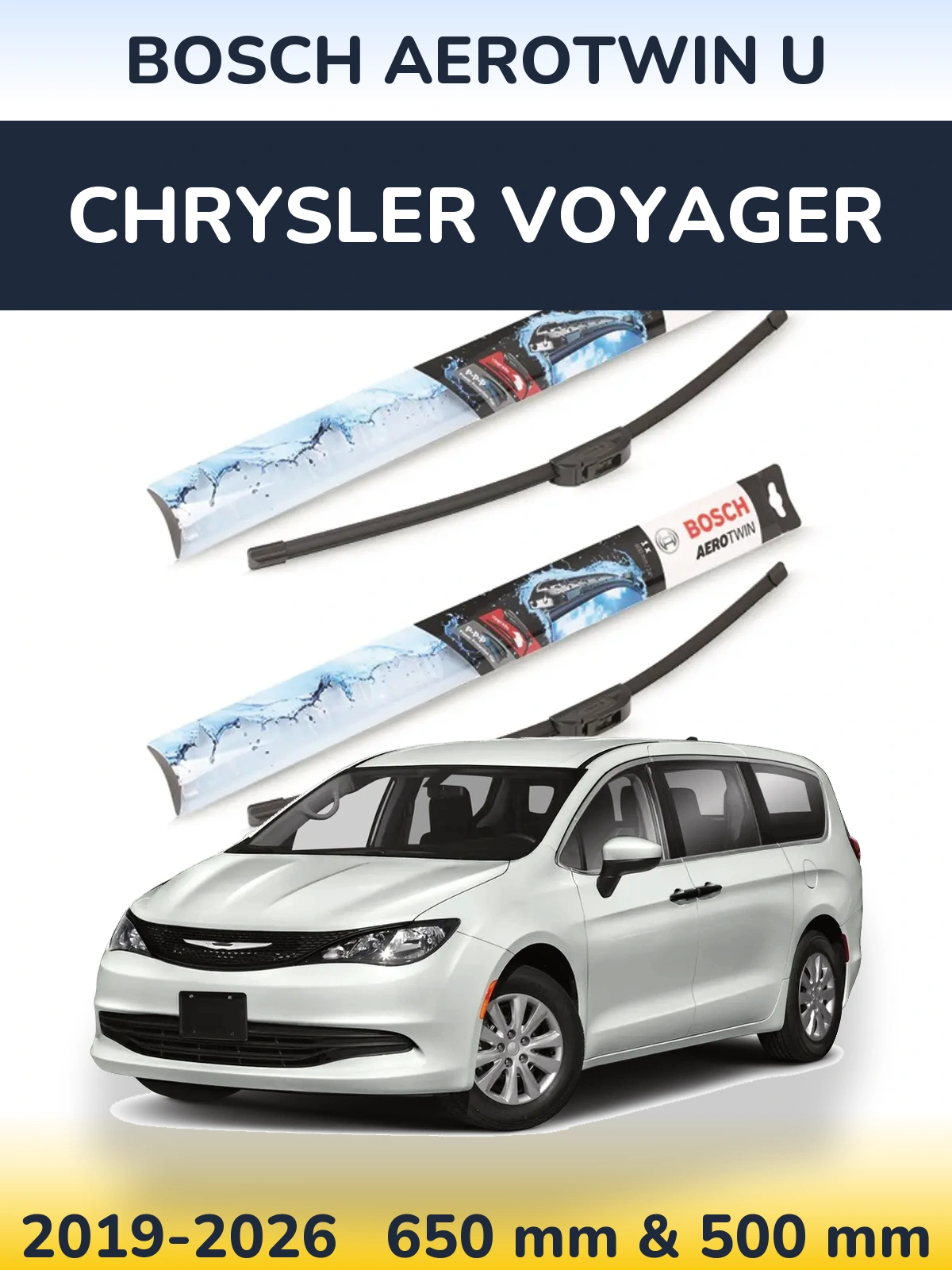 Ștergătoare BOSCH AeroTwin U pentru Chrysler Voyager