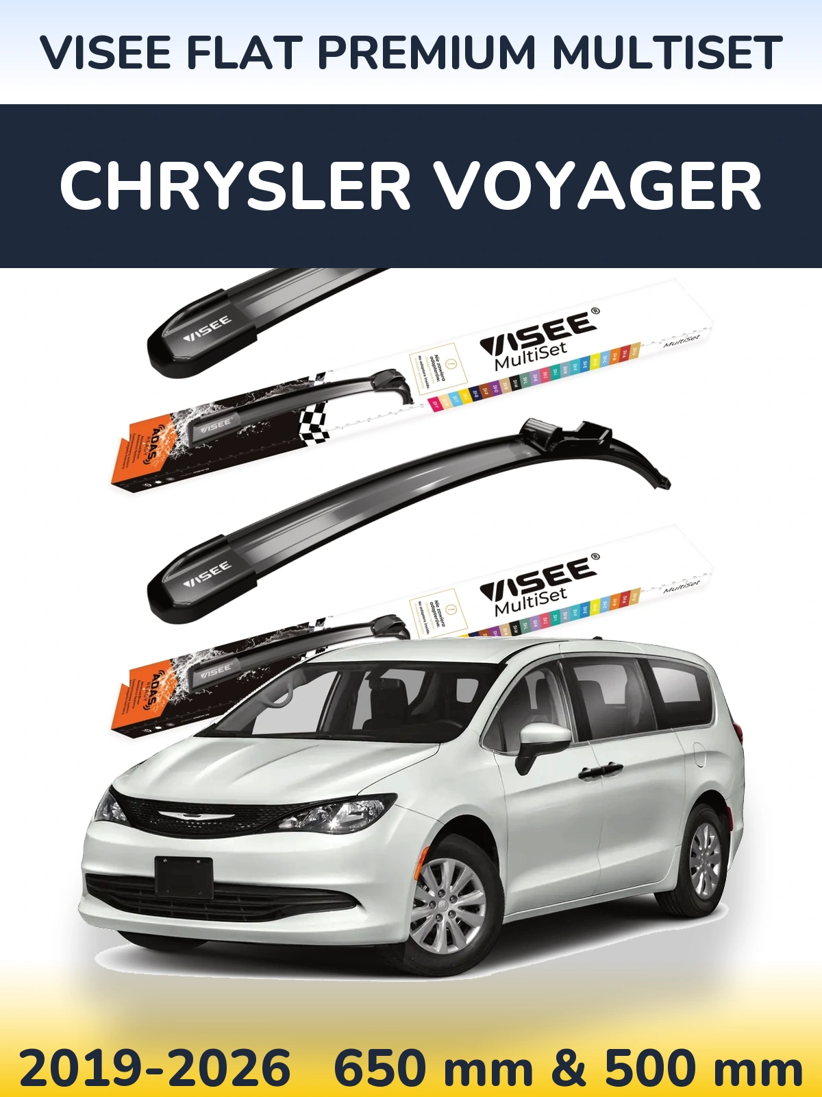 Ștergătoare VISEE FLAT PREMIUM MultiSet pentru Chrysler Voyager