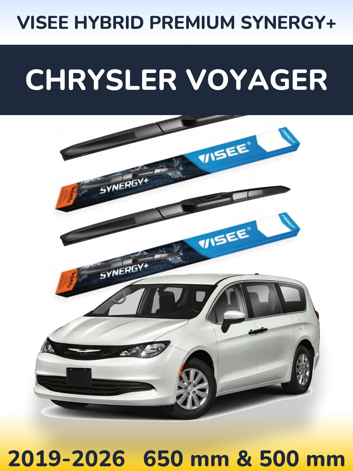 Ștergătoare VISEE HYBRID PREMIUM SYNERGY+ pentru Chrysler Voyager