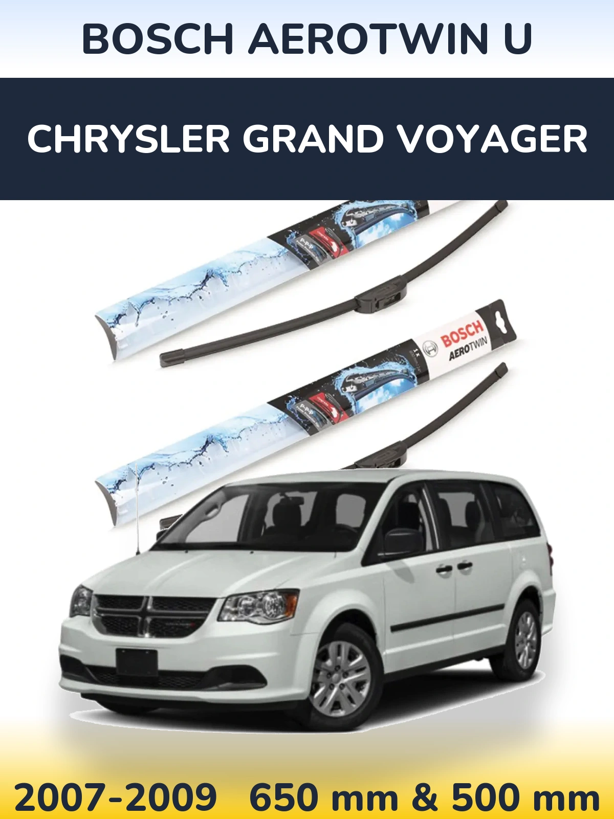 Ștergătoare BOSCH AeroTwin U pentru Chrysler Grand Voyager