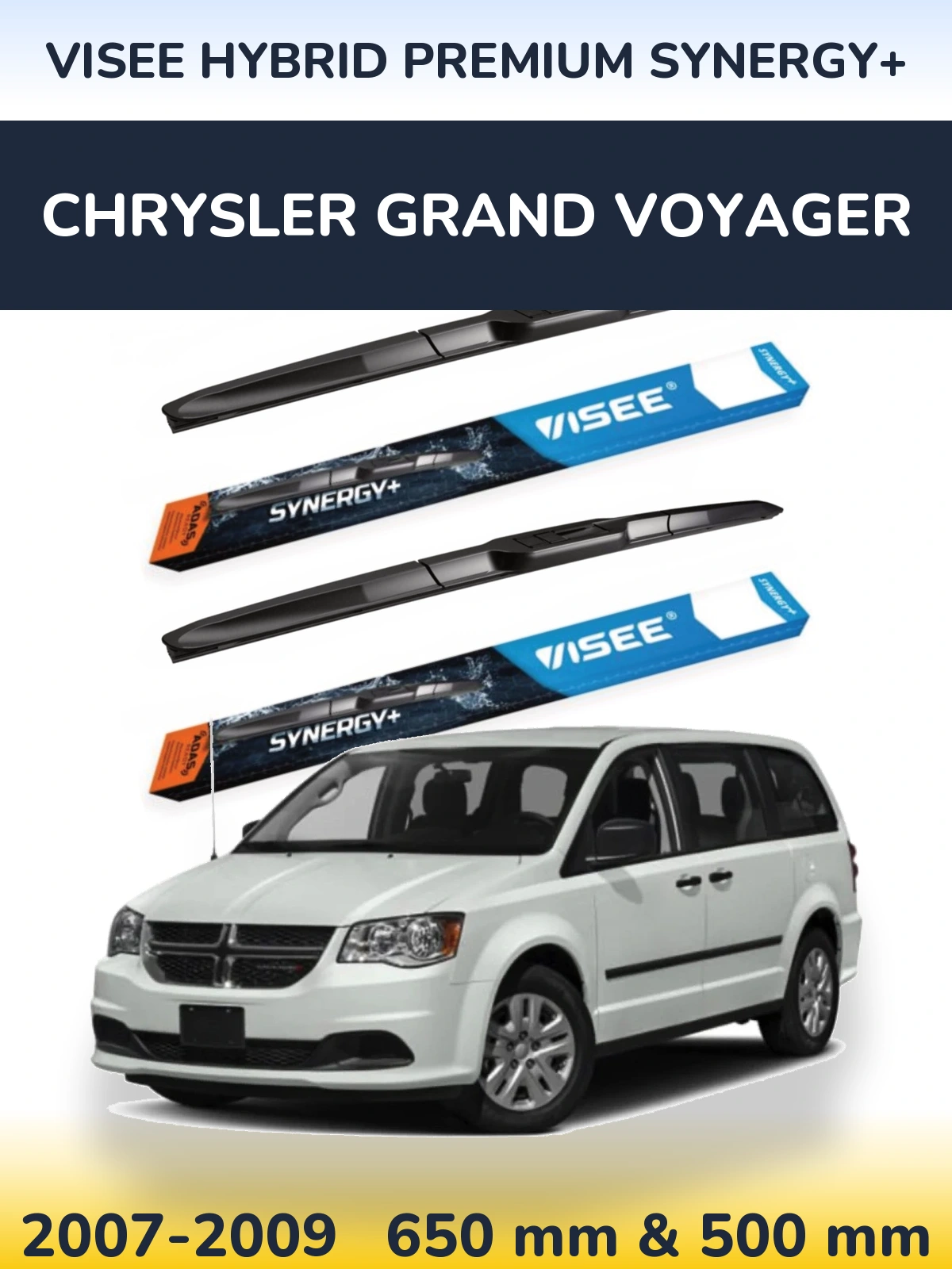 Ștergătoare VISEE HYBRID PREMIUM SYNERGY+ pentru Chrysler Grand Voyager