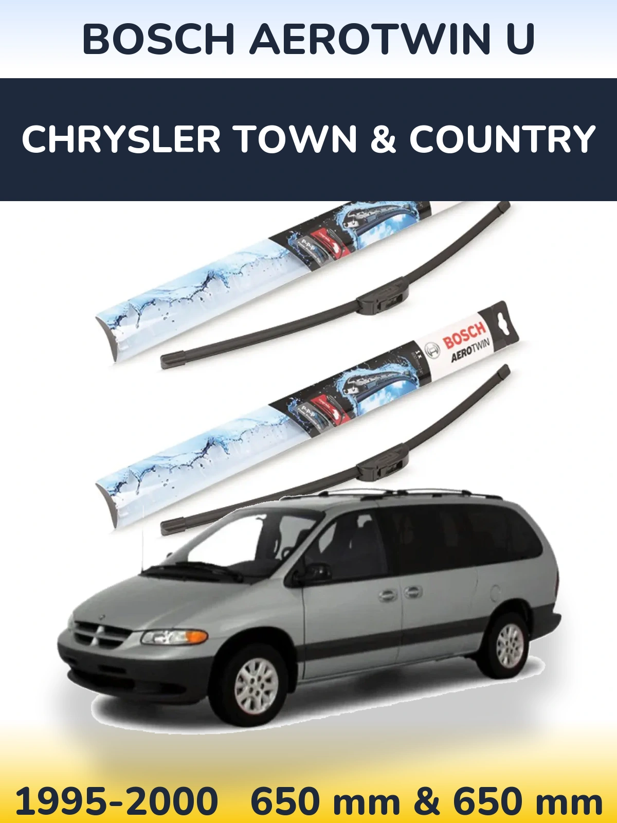 Ștergătoare BOSCH AeroTwin U pentru Chrysler Town & Country
