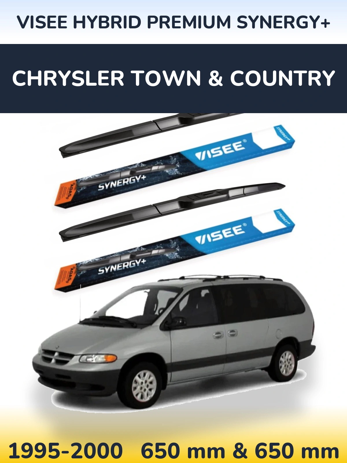 Ștergătoare VISEE HYBRID PREMIUM SYNERGY+ pentru Chrysler Town & Country