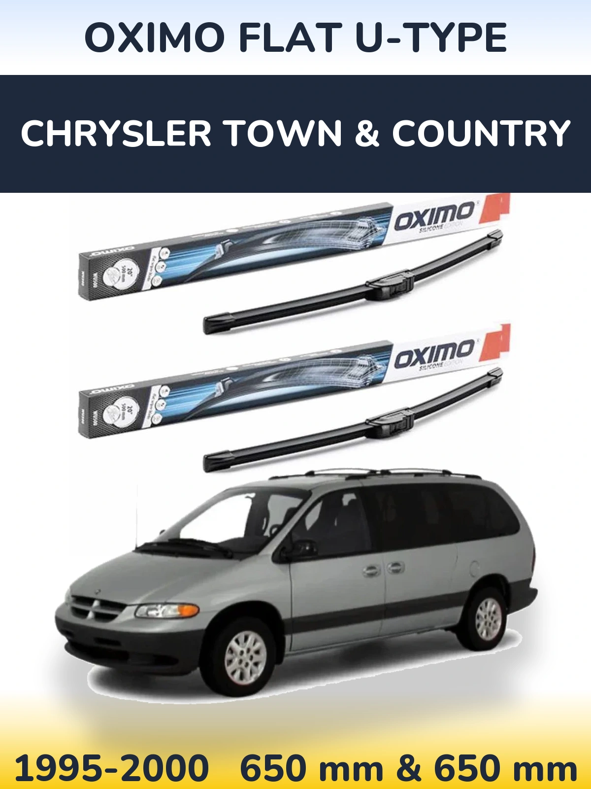 Ștergătoare Oximo Flat U-type pentru Chrysler Town & Country