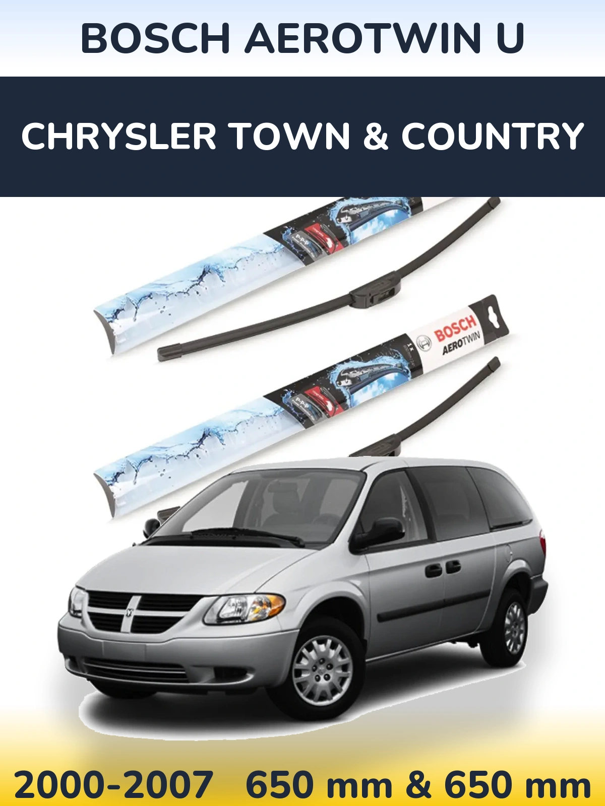 Ștergătoare BOSCH AeroTwin U pentru Chrysler Town & Country