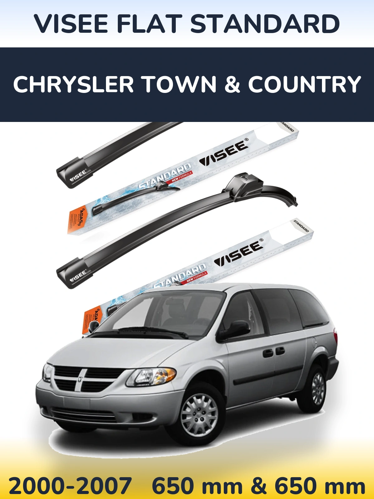 Ștergătoare VISEE FLAT STANDARD pentru Chrysler Town & Country