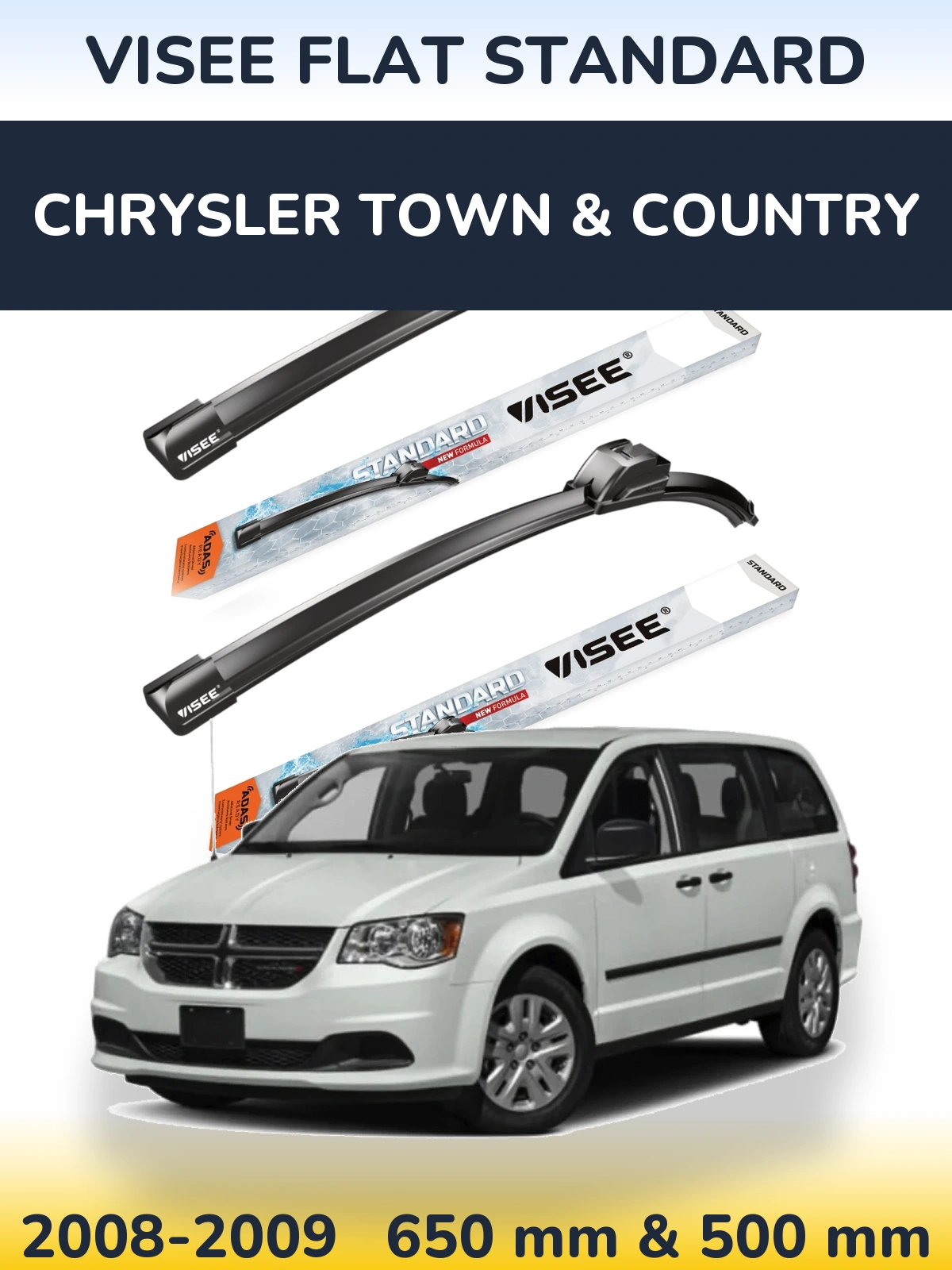 Ștergătoare VISEE FLAT STANDARD pentru Chrysler Town & Country