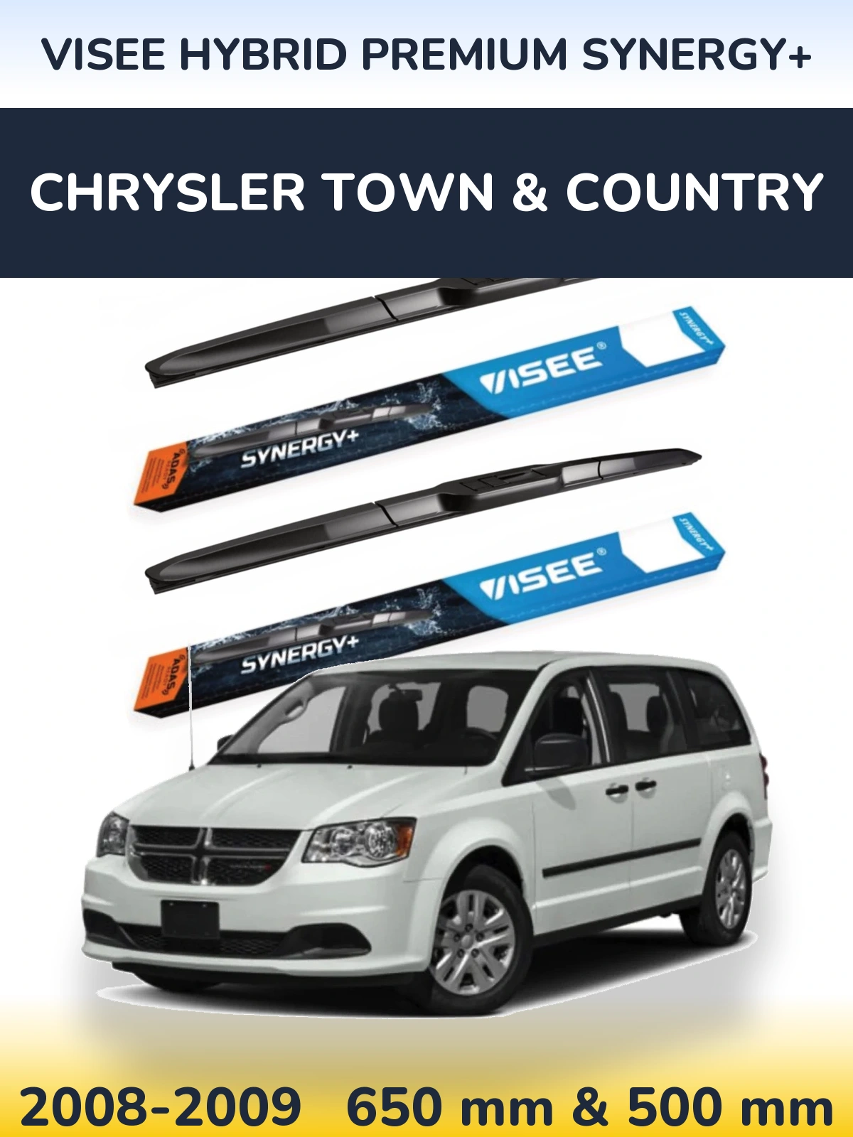 Ștergătoare VISEE HYBRID PREMIUM SYNERGY+ pentru Chrysler Town & Country