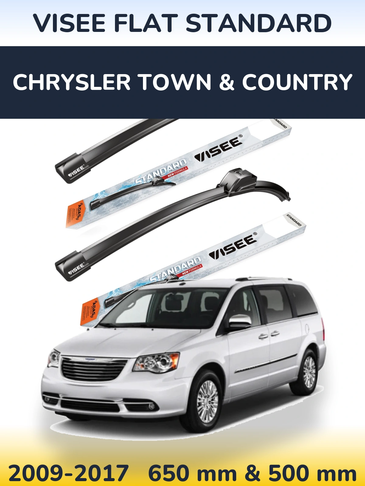 Ștergătoare VISEE FLAT STANDARD pentru Chrysler Town & Country