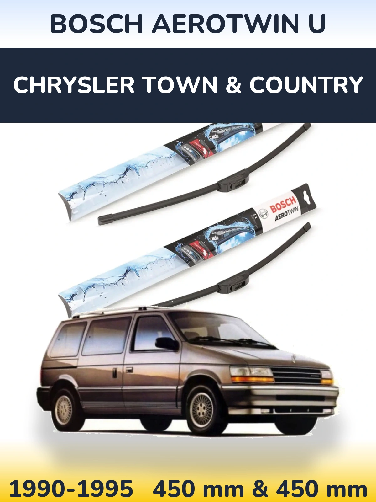 Ștergătoare BOSCH AeroTwin U pentru Chrysler Town & Country