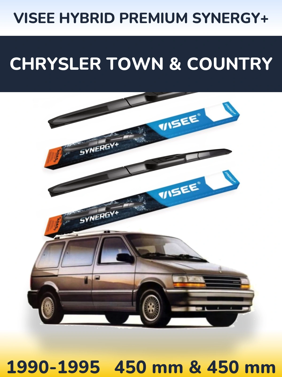 Ștergătoare VISEE HYBRID PREMIUM SYNERGY+ pentru Chrysler Town & Country