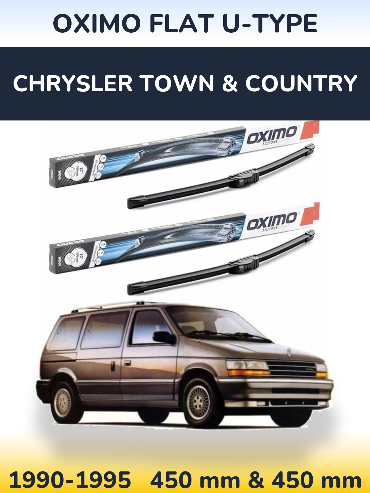 Ștergătoare Oximo Flat U-type pentru Chrysler Town & Country