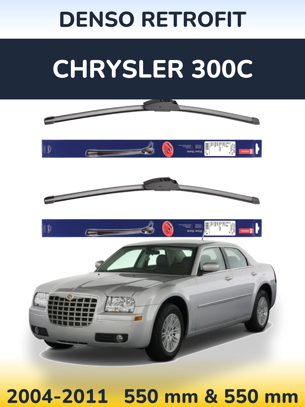 Комплект передних дворников Denso Retrofit 550 & 550 мм для Chrysler 300C 2004-2011
