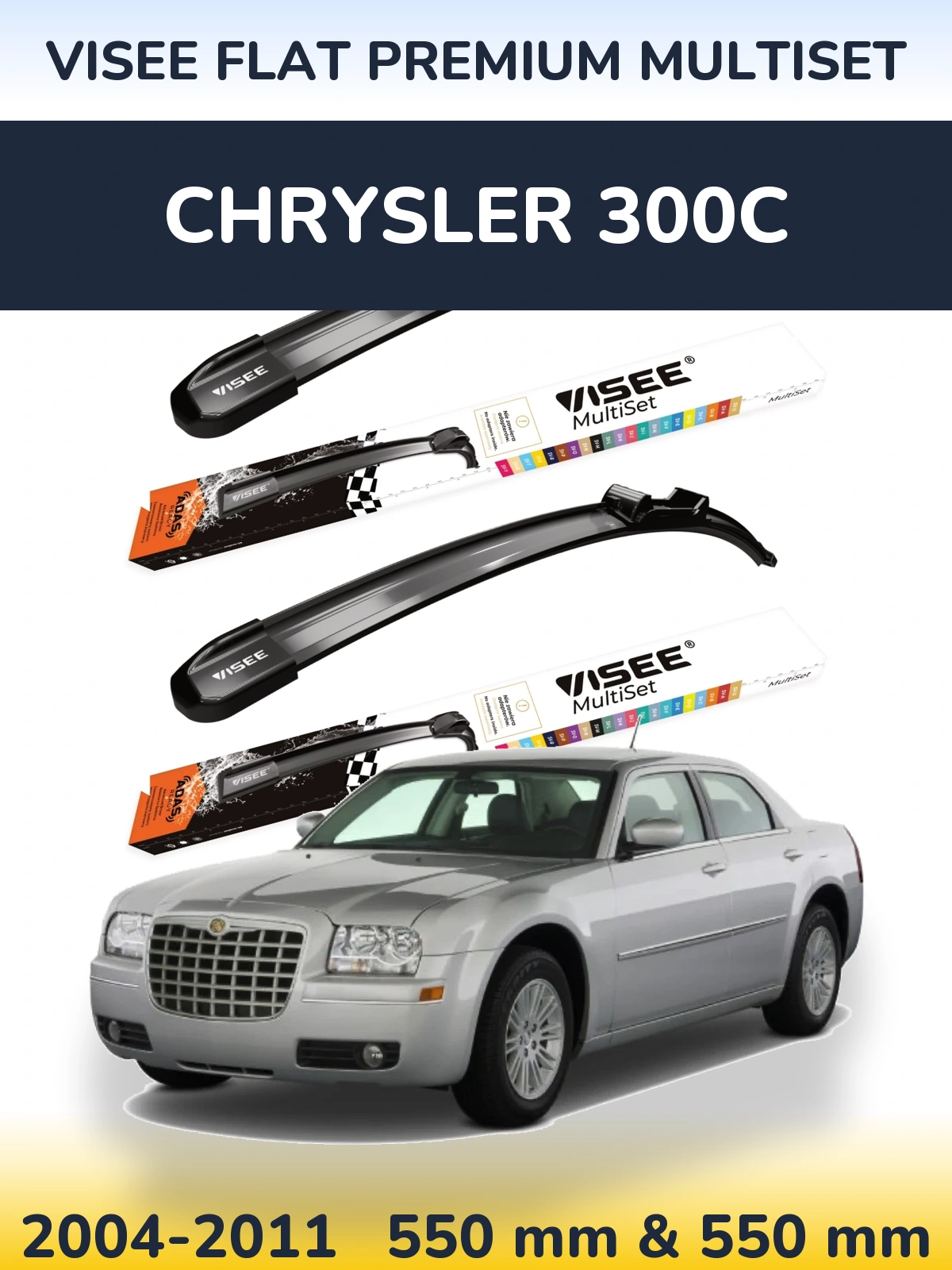 Ștergătoare VISEE FLAT PREMIUM MultiSet pentru Chrysler 300C