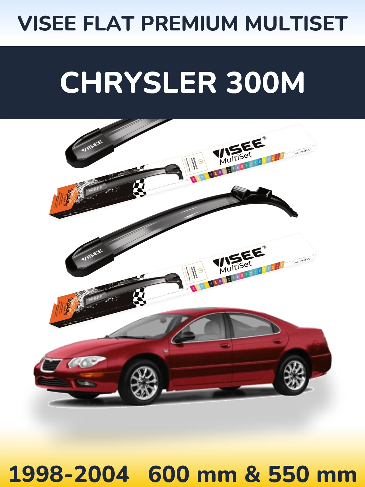 Ștergătoare VISEE FLAT PREMIUM MultiSet pentru Chrysler 300M