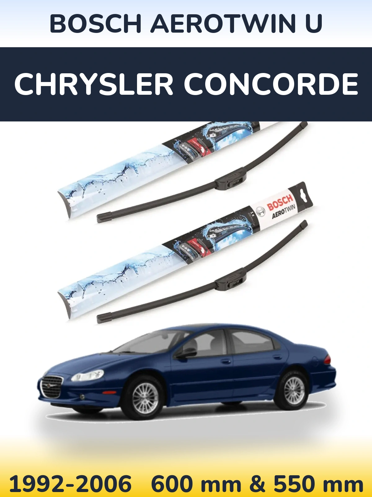 Ștergătoare BOSCH AeroTwin U pentru Chrysler Concorde