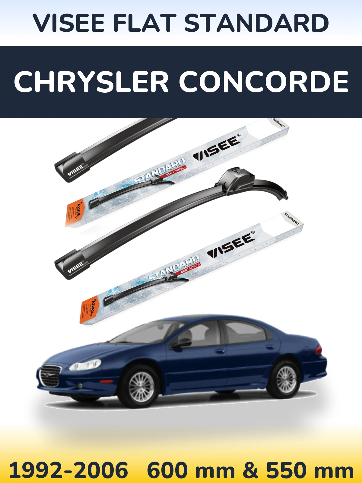 Ștergătoare VISEE FLAT STANDARD pentru Chrysler Concorde