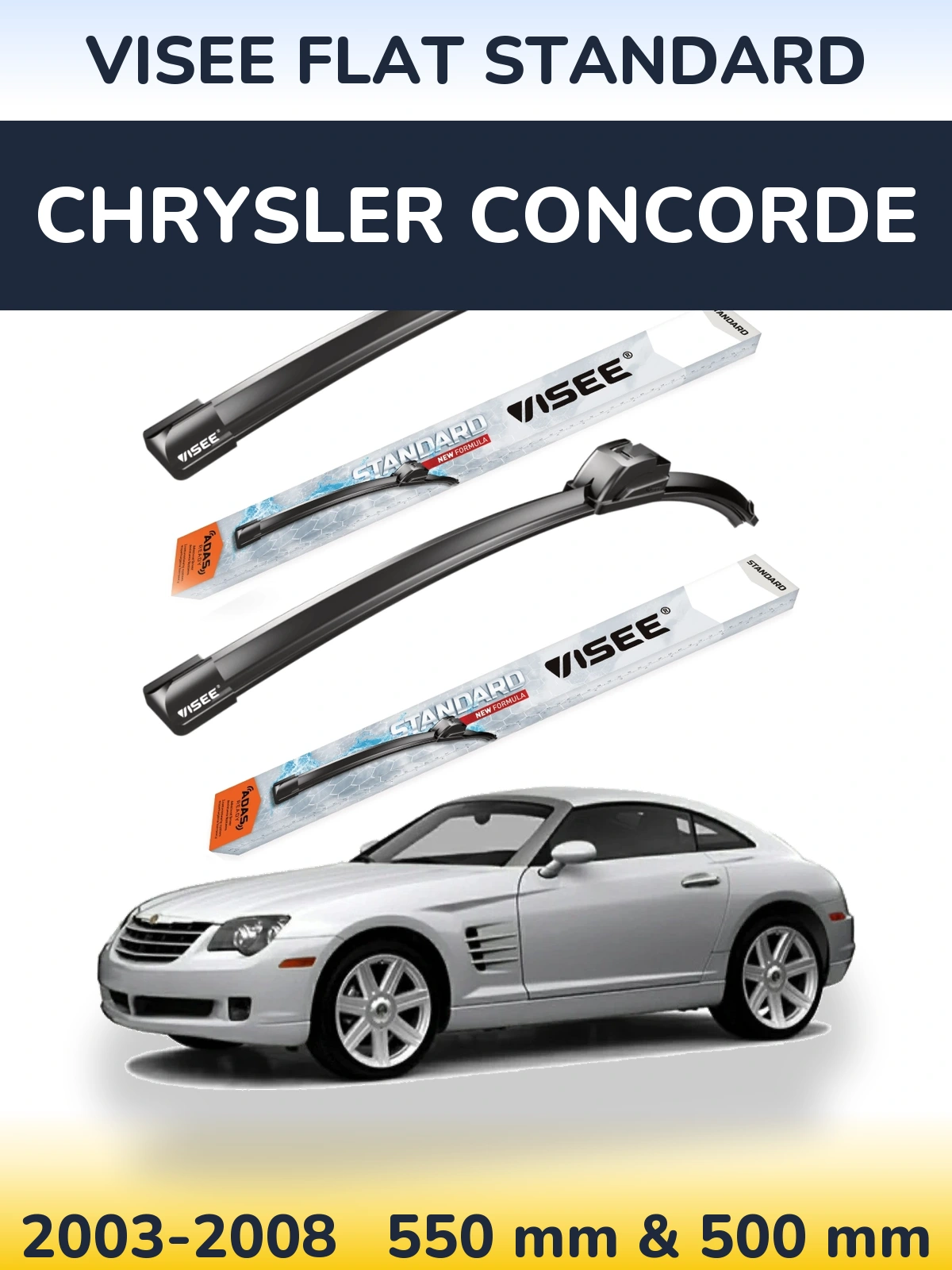 Ștergătoare VISEE FLAT STANDARD pentru Chrysler Concorde