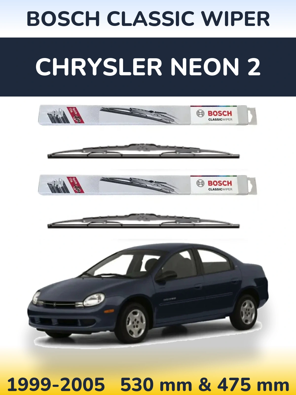 Ștergătoare BOSCH Classic Wiper pentru Chrysler Neon 2