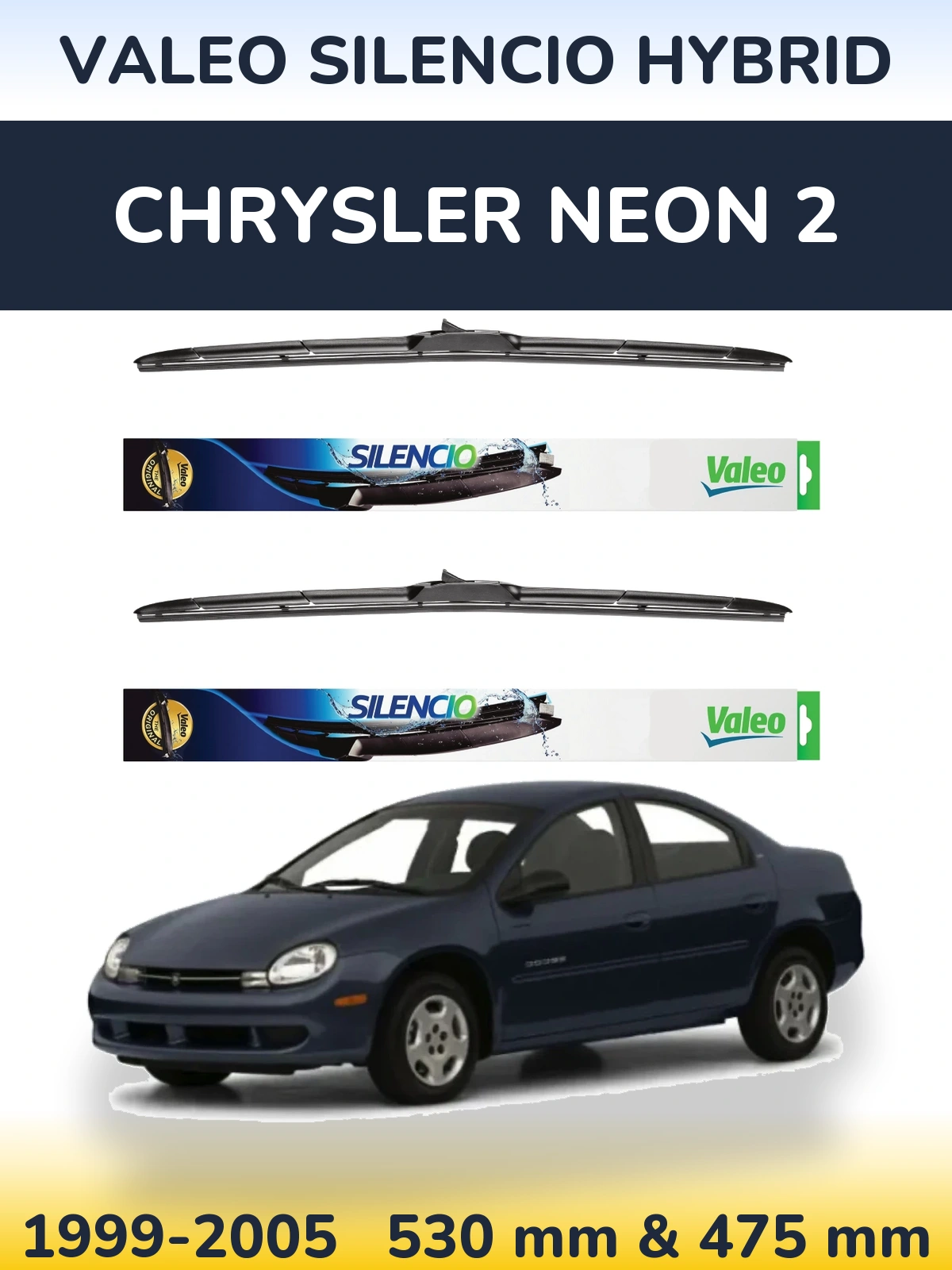 Ștergătoare Valeo Silencio Hybrid pentru Chrysler Neon 2