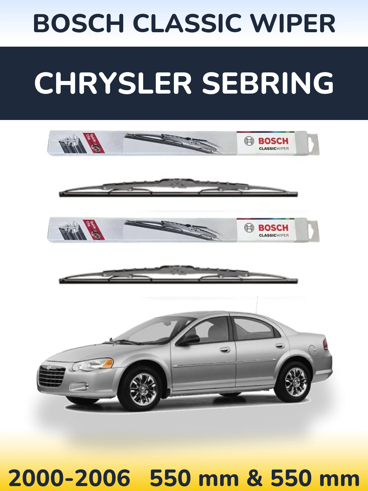 Ștergătoare BOSCH Classic Wiper pentru Chrysler Sebring