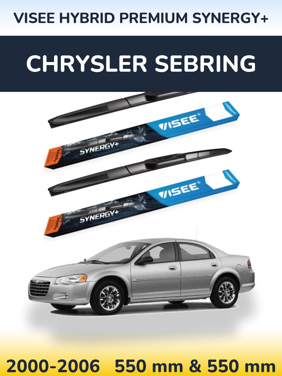 Ștergătoare VISEE HYBRID PREMIUM SYNERGY+ pentru Chrysler Sebring