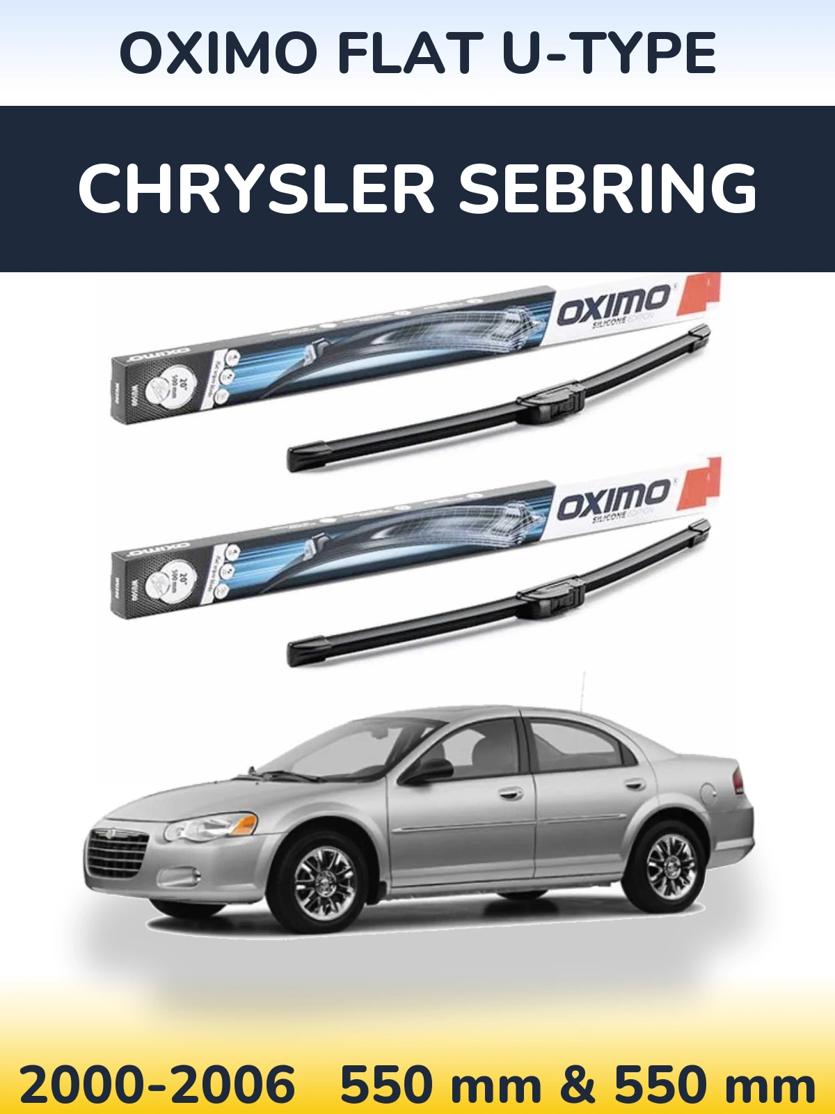 Ștergătoare Oximo Flat U-type pentru Chrysler Sebring