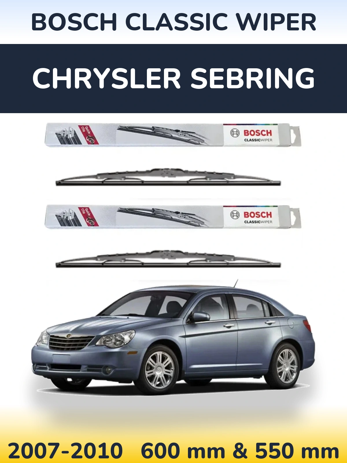 Ștergătoare BOSCH Classic Wiper pentru Chrysler Sebring