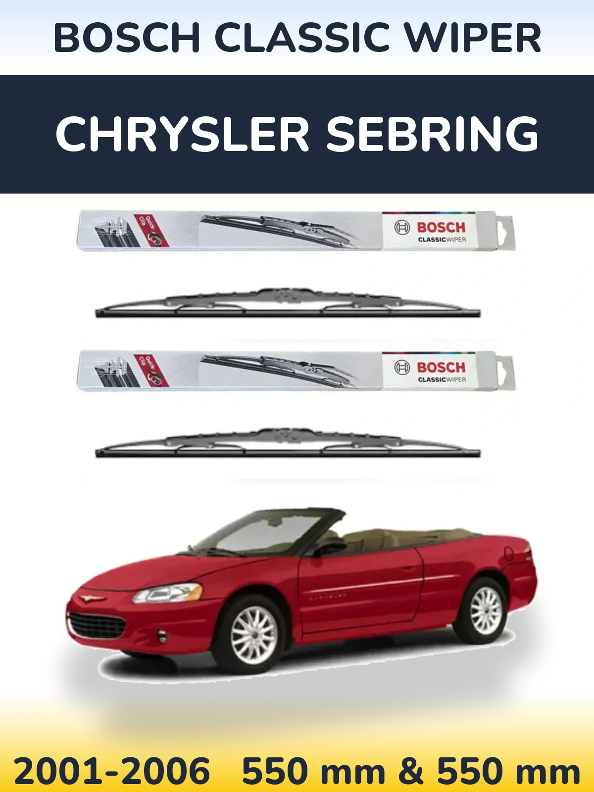 Ștergătoare BOSCH Classic Wiper pentru Chrysler Sebring
