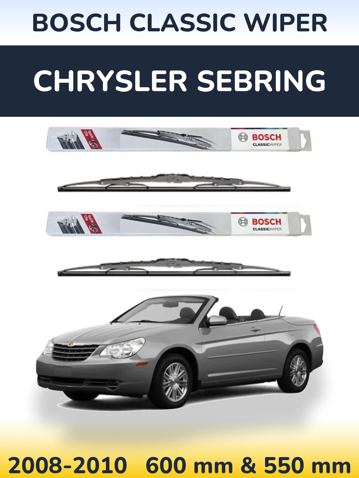 Ștergătoare BOSCH Classic Wiper pentru Chrysler Sebring