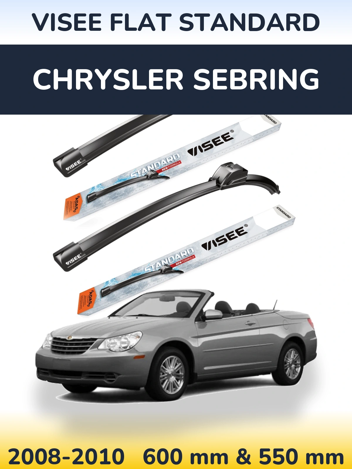 Ștergătoare VISEE FLAT STANDARD pentru Chrysler Sebring