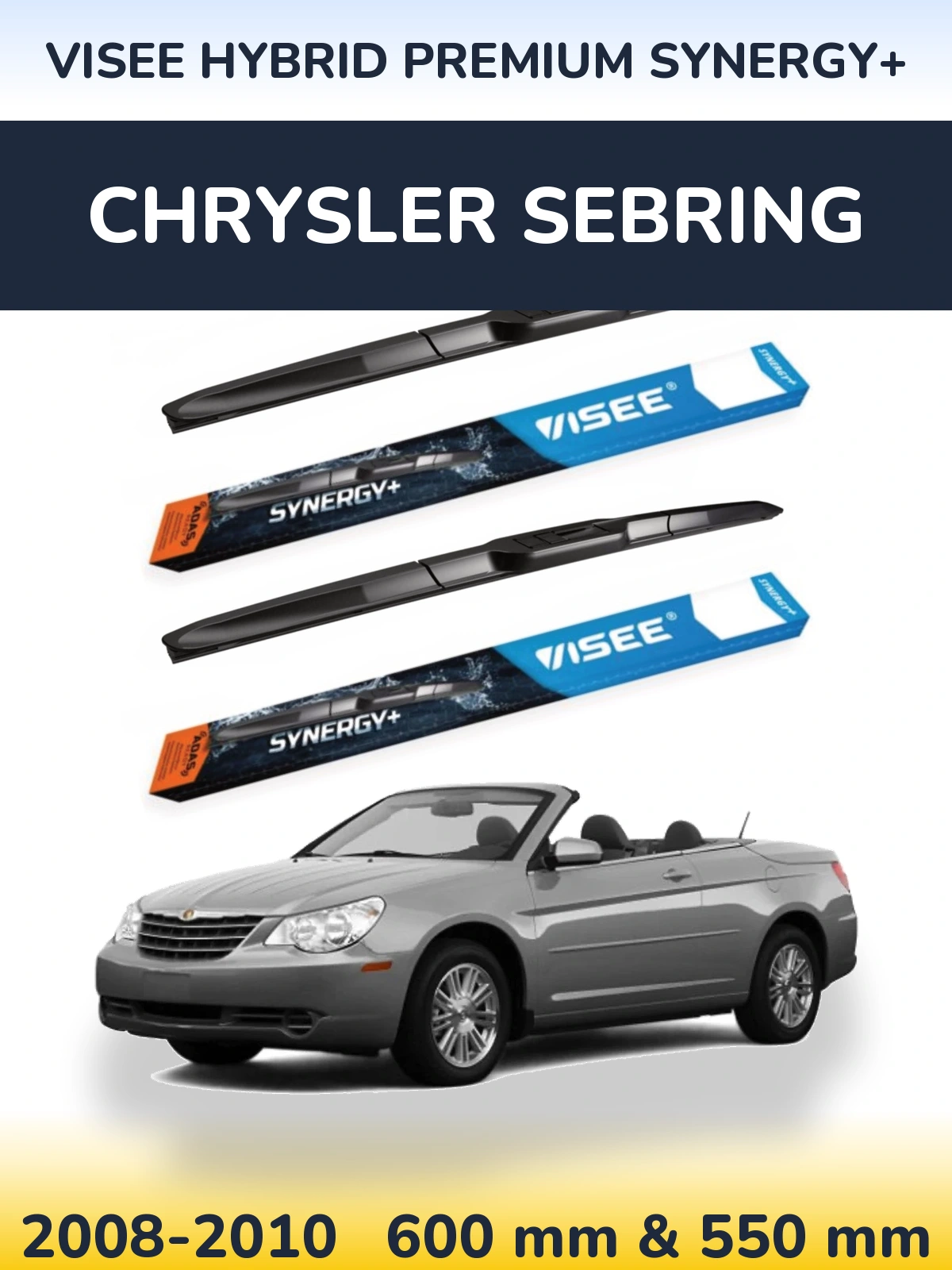 Ștergătoare VISEE HYBRID PREMIUM SYNERGY+ pentru Chrysler Sebring