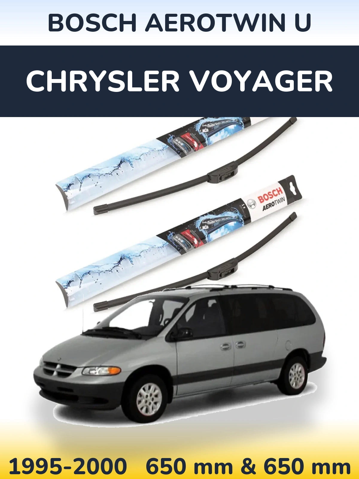 Ștergătoare BOSCH AeroTwin U pentru Chrysler Voyager