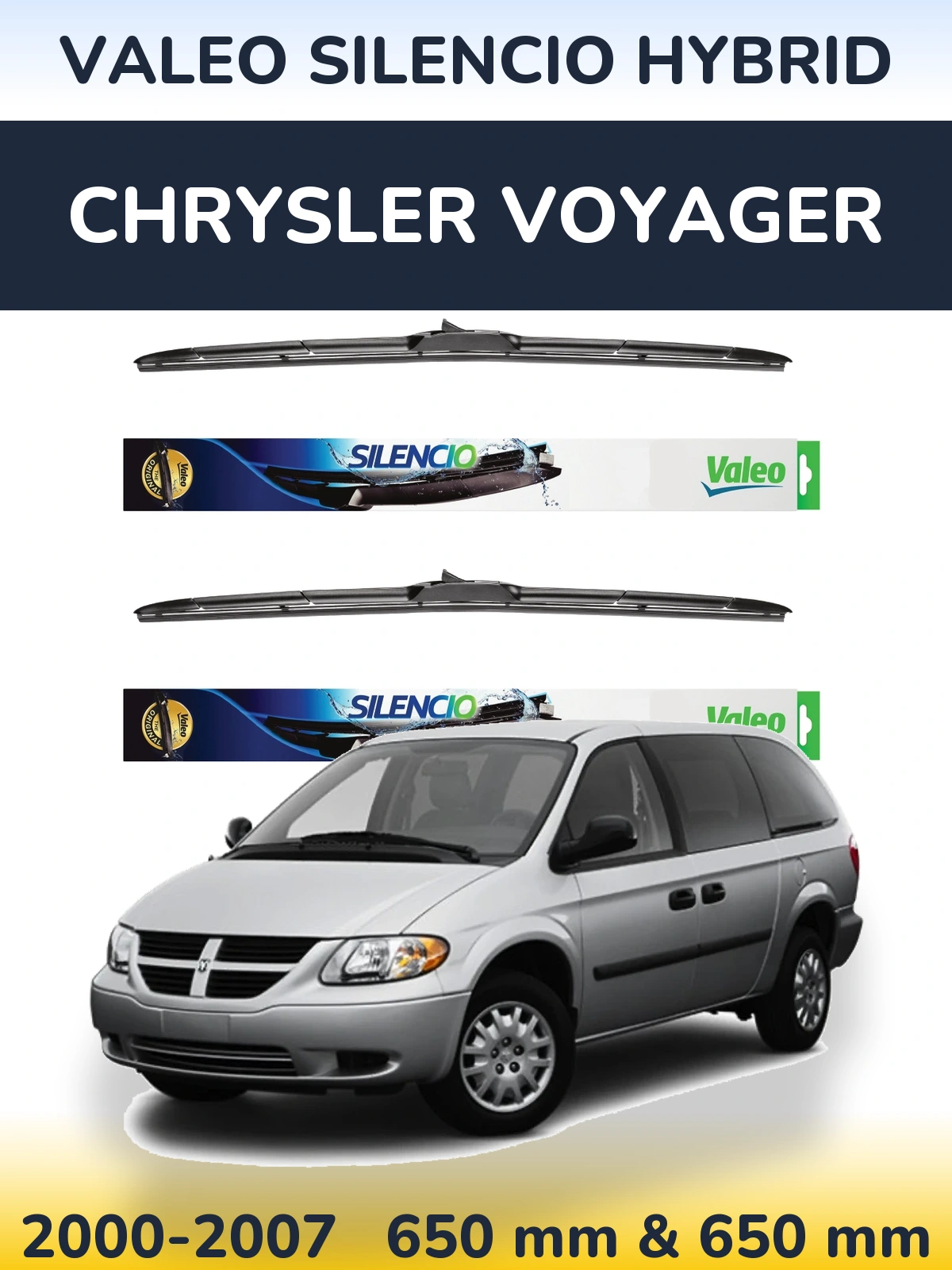 Ștergătoare Valeo Silencio Hybrid pentru Chrysler Voyager