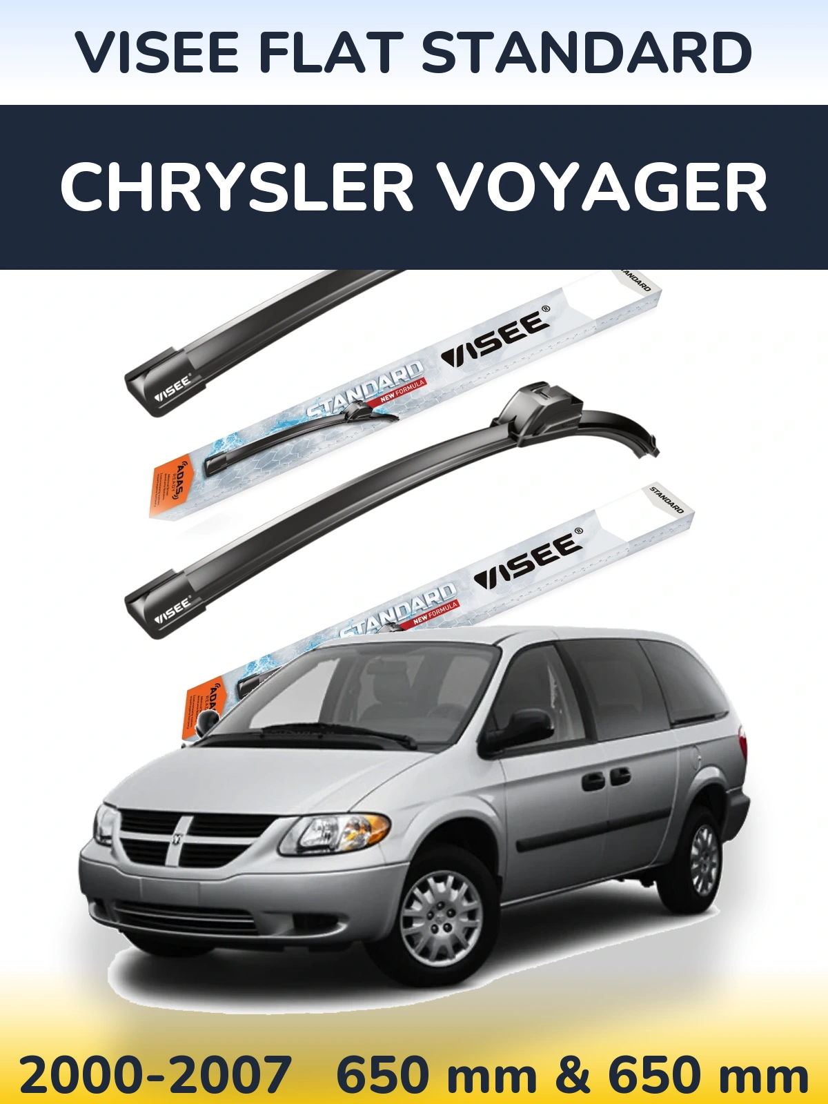 Ștergătoare VISEE FLAT STANDARD pentru Chrysler Voyager