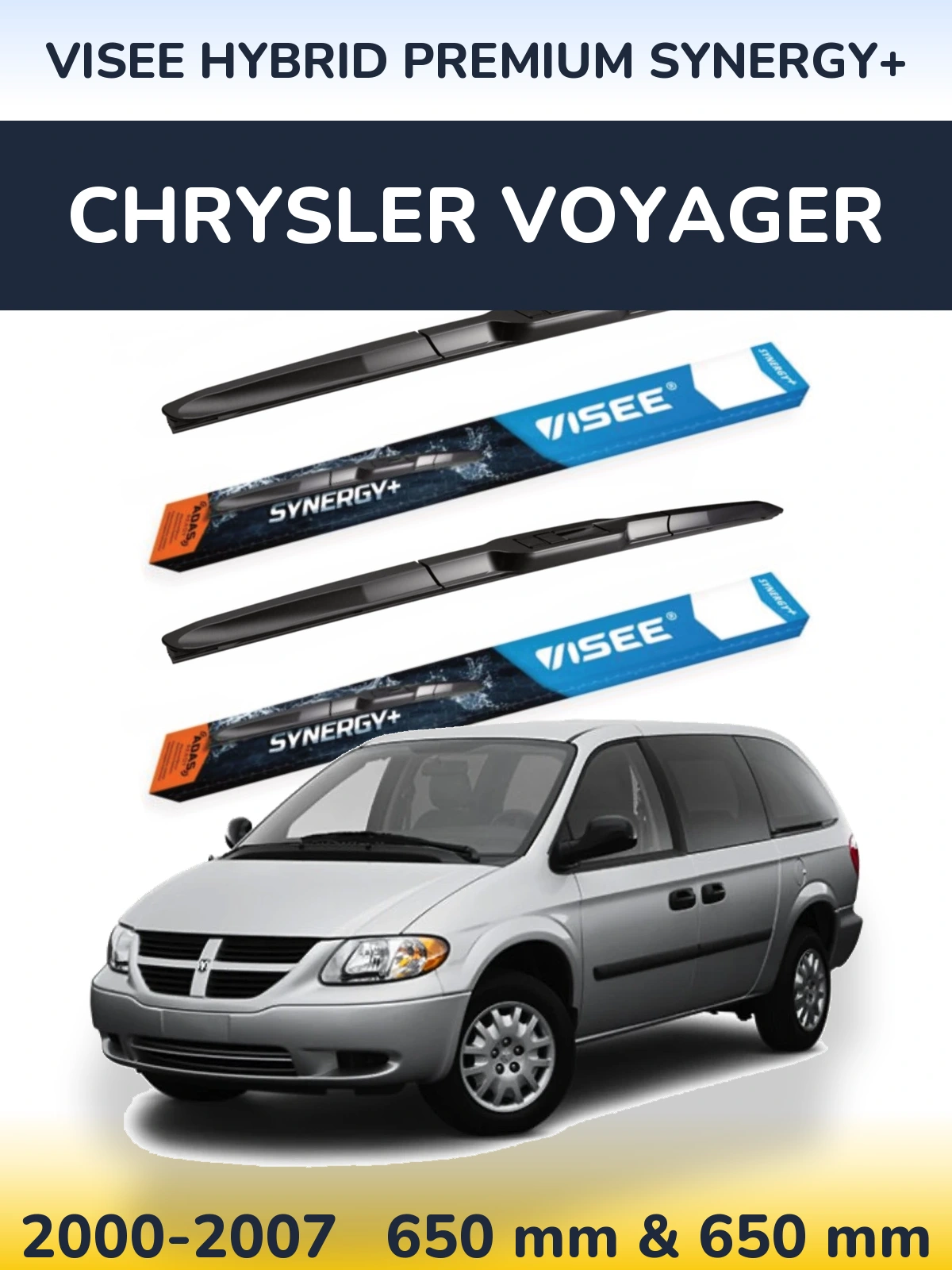 Ștergătoare VISEE HYBRID PREMIUM SYNERGY+ pentru Chrysler Voyager